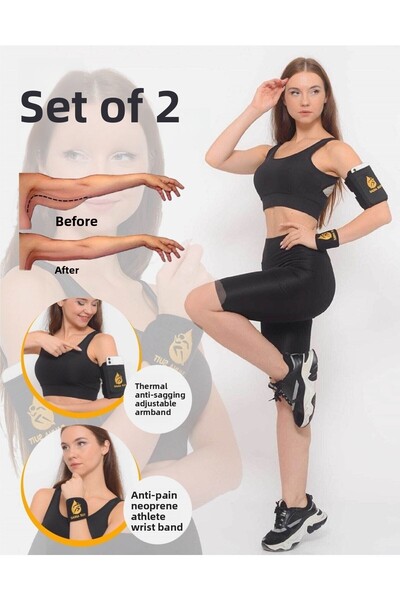 SAUNA SUIT Brățară pentru încheietura mâinii, bandă pentru braț, pentru alerg...
