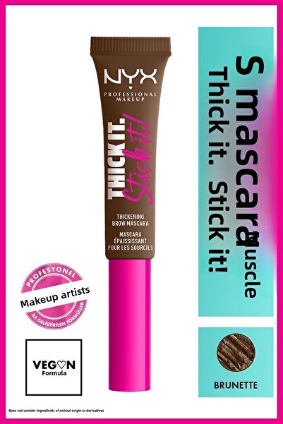 NYX Professional Makeup Thick It. Stick It! Kaş Maskarası Brunette