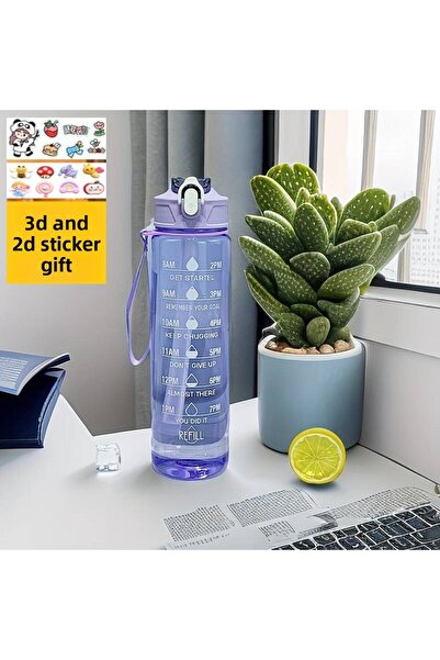 Duffa زجاجة مياه تريتان رياضية للمدرسة - تحفيزية، خالية من مادة BPA وزجاجة مياه