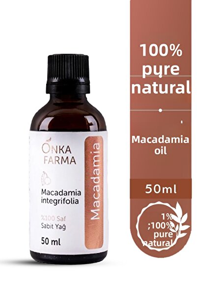 OnkaFarma Onka Farma - 100% Pure Macadamia Oil, 50 ml Hazelnut Oil