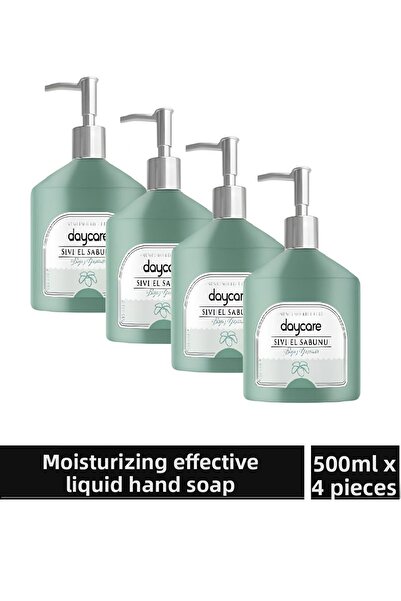 Daycare 500 ML x 4 Pieces White Jasmine Scented Moisturizing Liquid Soap