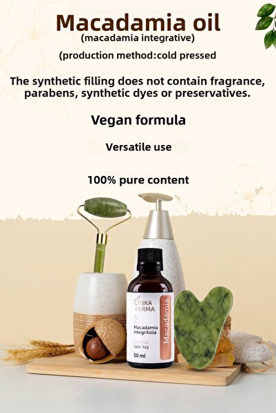 OnkaFarma Onka Farma - 100% Pure Macadamia Oil, 50 ml Hazelnut Oil