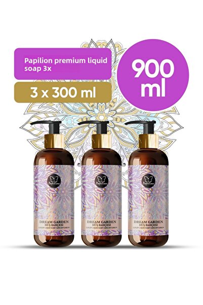 Papilion صابون سائل فاخر من دريم جاردن 3x300 مل