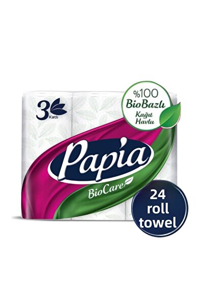 Papia Biocare 3 Layer Paper Towels 24 Rolls
