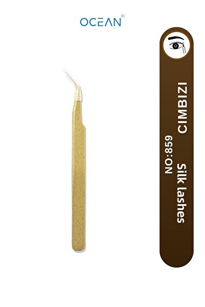 Ocean ملقط رموش حريري، احترافي، سهل الاستخدام، ذهبي