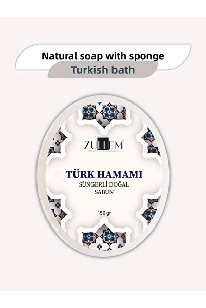 ZULLEM TURKISH HAMAMI SPONGE NATURAL SOAP ZULLEM - TURKISH HAMAMI NATURAL SOAP