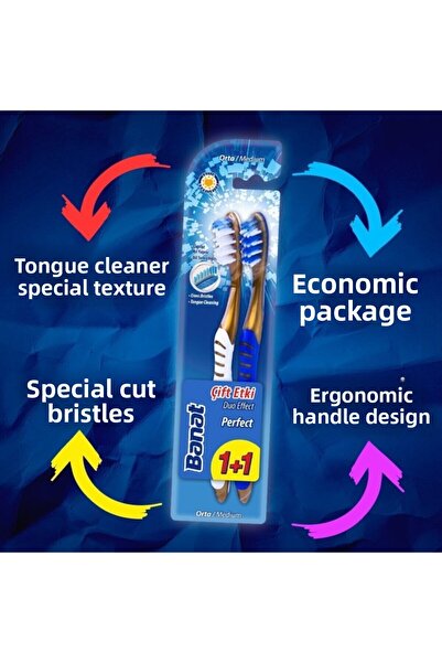 Banat Perfect Double Effect Toothbrush Set of 2