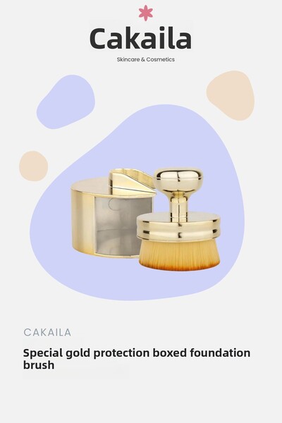 CAKAILA فرشاة كريم أساس ذهبية بتصميم خاص