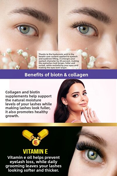Biocure Biotin & Collagen & Keratin Eyebrow Eyelash Serum with Vitamin E / 12 Ml