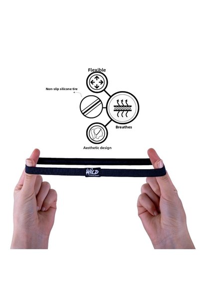 Wild Athletic Non-Slip Silicone Elastic Sports Football Hair Band Buckle Double Wildflex