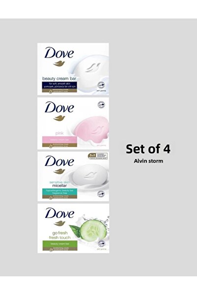 Dove Cream Bar Set of 4 / Original - Pink - Sensitive - Cucumber