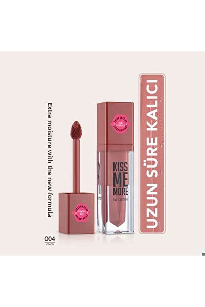 Flormar أحمر شفاه سائل غير لامع للترطيب المكثف من Kiss Me More Purplish Peach
