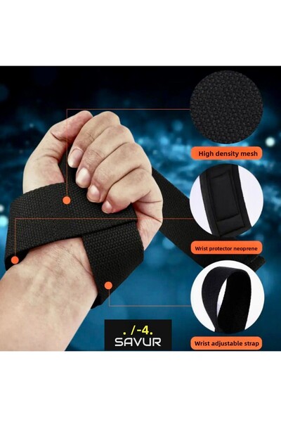 SAVUR 2 Pack Weight Lifting Straps - Padded Lifting Straps