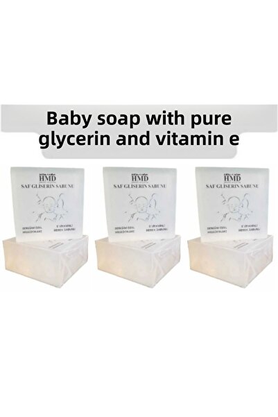 HÜLYA CEYLAN HMD BİTKİSEL KOZMETİK Glow Pure Glycerin Baby Soap X 3 Pcs Vitam...