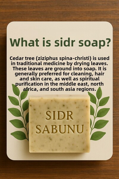 BİZİMHEKİM ŞİFA EVİ 8-Pack Sidr Soap 1 kg 8 Pieces Handmade with Arabian Cherry Extract