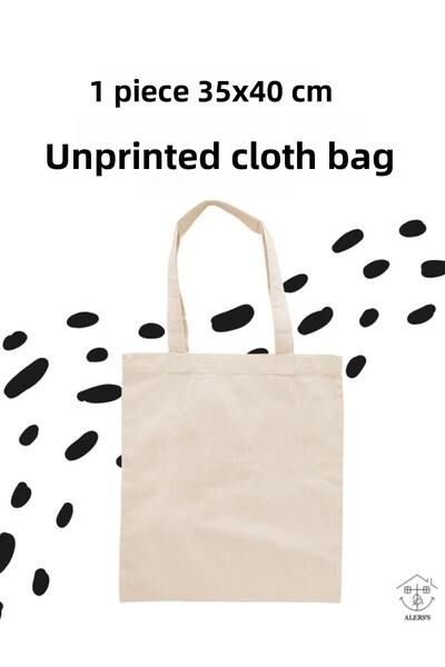 ALERSS Natural Color Unprinted Cloth Bag - 35x40cm (1 piece)
