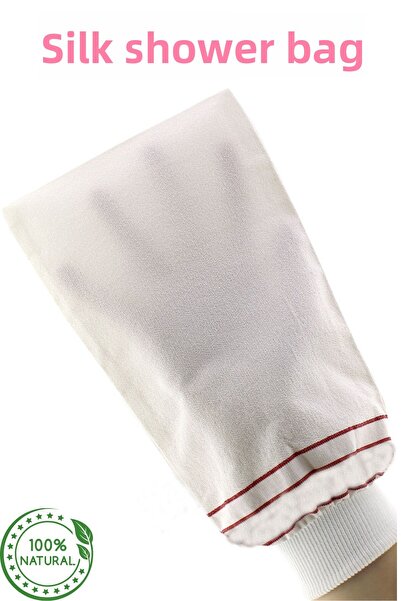 VERANT حقيبة استحمام حريرية وقفازات تقشير (للنساء والرجال) قطعة واحدة