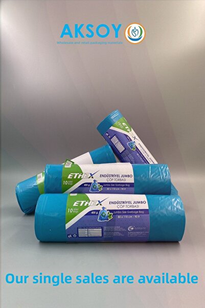 Ethex كيس قمامة صناعي كبير الحجم 80x110 سم - 90 لتر