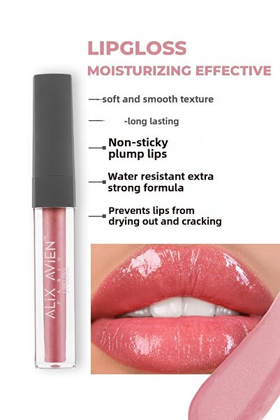 Alix Avien Moisturizing Lip Gloss That Does Not Leave Sticky Feel Long - Lipg...
