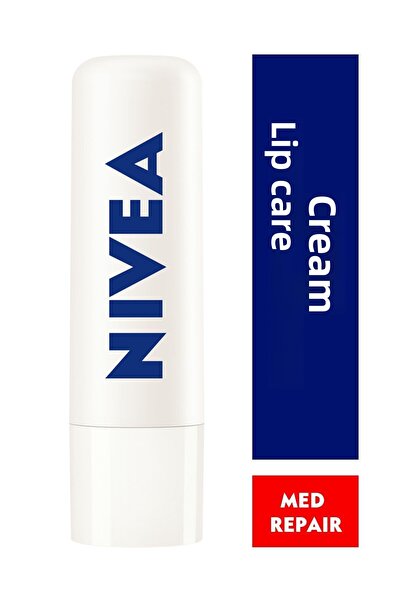 NIVEA كريم العناية بالشفاه الواقي من الشمس Med Repair 4,8gr، ترطيب يدوم 24 سا...