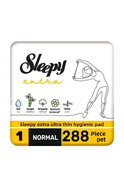 Sleepy فوط صحية رفيعة للغاية - ميجا عادية 6 عبوات (288 قطعة)