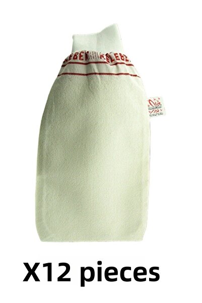 Kelebek Kese كيس حمام أبيض سميك على شكل فراشة 12 قطعة مع مطاط