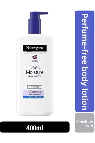Neutrogena لوشن للجسم للبشرة الحساسة بدون رائحة للترطيب العميق 400 مل