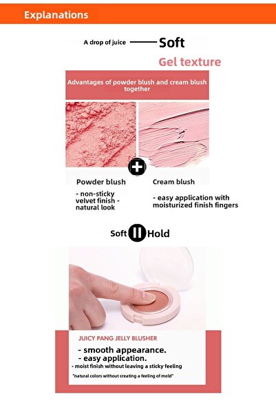 Missha Natural and Bright Look Jelly Blusher with Fruit Color - a'Pieu Juicy-Pang (Pk01)