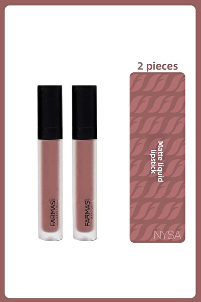 Farmasi (2 قطعة) أحمر شفاه سائل غير لامع - أو ناتشورال-203 4 مل