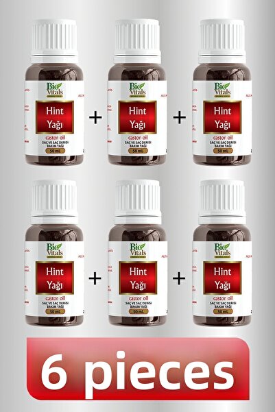 Bio Vitals 50 مل زيت الخروع - 6 قطع
