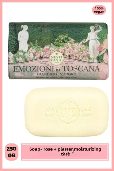 Nesti Dante إيموزيوني إن توسكانا جياردينو إن فيور، صابون صلب 250 جرام |   مرطب |   الورد والفاوانيا