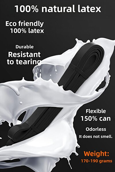 Soft Kare Bandă de rezistență de 25 kg - pentru dezvoltarea mușchilor, Pilates fitness, cauciuc de antrenament încrucișat - negru