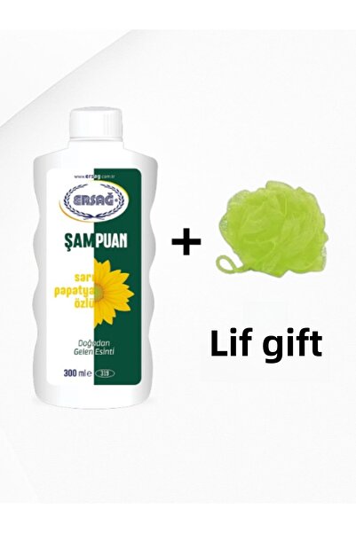 Ersağ شامبو بخلاصة البابونج الأصفر 300 مل - (مع هدية ليفة)