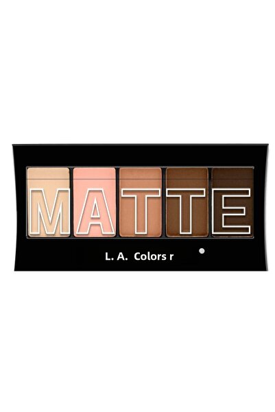 L.A Colors La Colors Matte - 5 Color Eyeshadow Palette - Silver Khaki