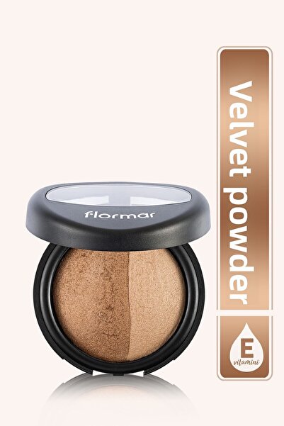 Flormar مسحوق لامع مصبوغ بكثافة بلونين (ذهبي ونحاسي)-مسحوق منقوش-0023 ذهبي مز...