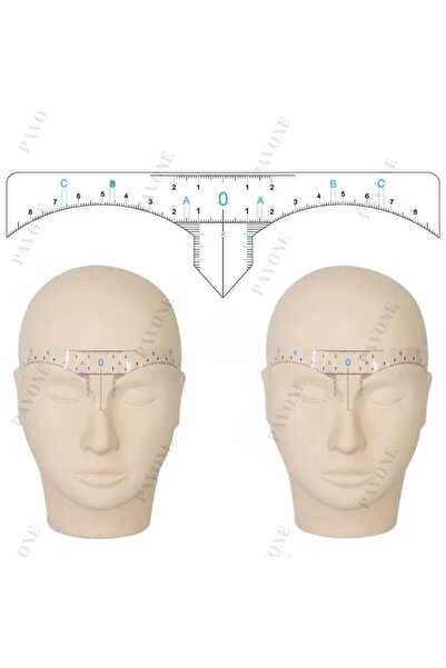Pavone Riglă de măsurare a sprâncenelor cu autocolant pentru procedurile de microblading pentru machiaj permanent