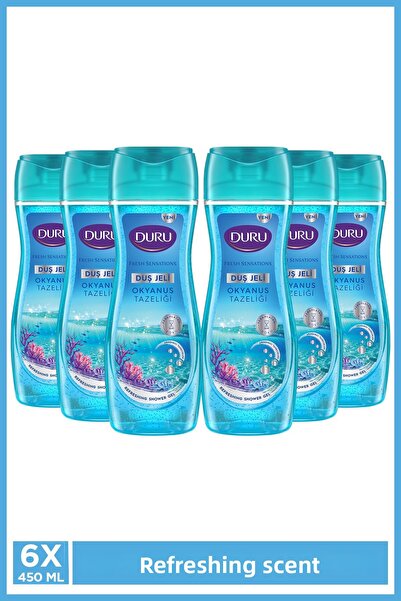 Duru Fresh Sensations Ocean Freshness Vegan Shower Gel 6X450 ml