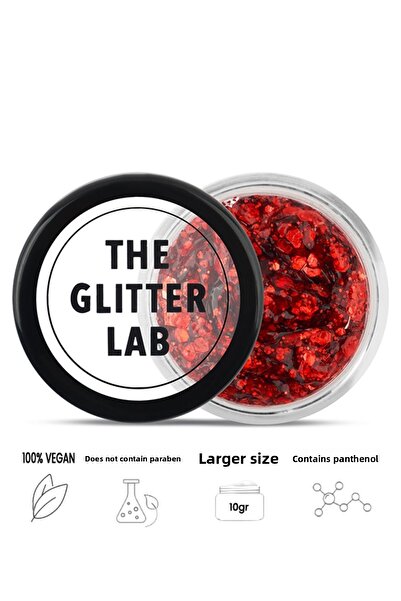The Glitter Lab Shiny Glitter Red Velvet with Gel Form