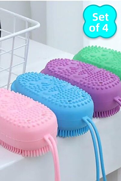 Şahane Pazar طقم اسفنج استحمام سيليكون 4 قطع - SHN-1056 FMA 878744