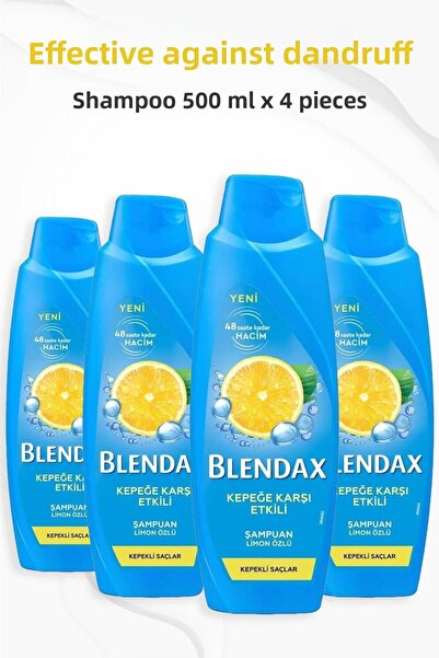 Blendax شامبو مضاد للقشرة بخلاصة الليمون - 500 مل × 4 قطع