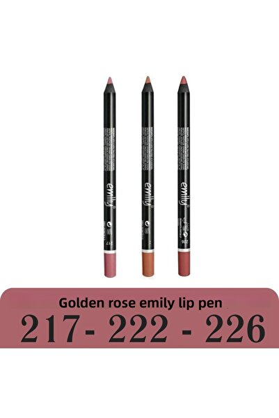 Golden Rose قلم الشفاه إميلي 3 عبوات رقم: 217-222-226 - أحدث الألوان