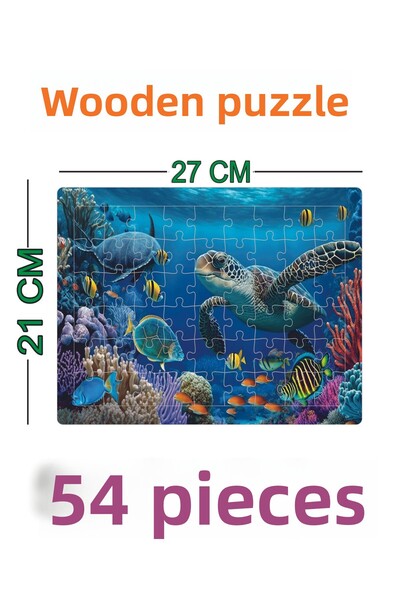 Kiri Wooden Puzzle 54 Piece Turtle