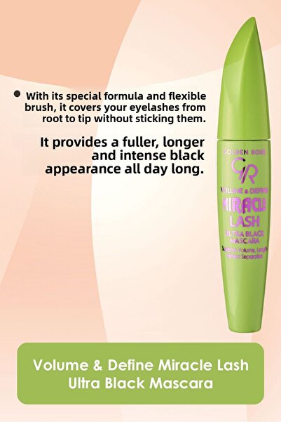 Golden Rose Volume & Define Miracle Lash Mascara - Ultra Black Mascara That Adds Volume