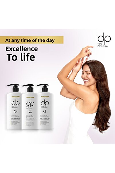 dp Daily Perfection 800 ml Cotton Milk Shampoo - 3 Pieces