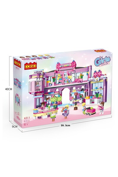 Fab N Funky Shopping Mall Set 810Pieces, Eco-Friendly ABS, Educational Toy for Ages 6+