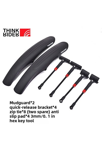 Choice واقي الطين الأسود ThinkRider للدراجات الجبلية سريع الفك من 26 إلى 29 ب...