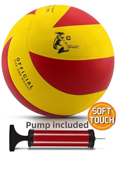 Telvesse 280g Colorful Volleyball Ball with Pump, 8 Panels, Soft Touch, Suita...