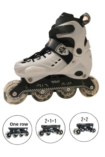 Janissary Professional Lighted Silicone Wheel Adjustable Child-Adult Roller Skate