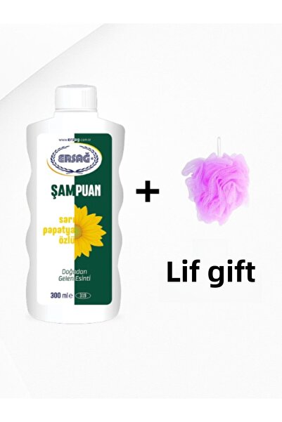 Ersağ شامبو بخلاصة البابونج الأصفر 300 مل - (مع هدية ليفة)