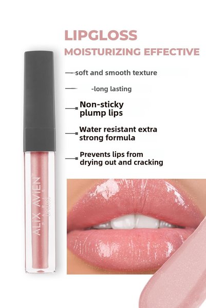 Alix Avien Long-Lasting, Non-Sticky, Moisturizing Lip Gloss - Lipgloss 08 Bab...
